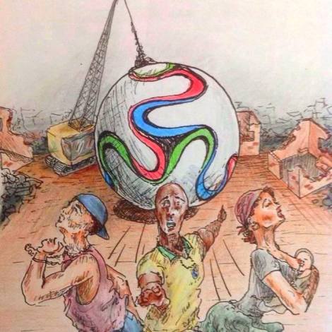 Ilustração de Cora Salles é tema do convite da exposição Um outro olhar sobre a Copa